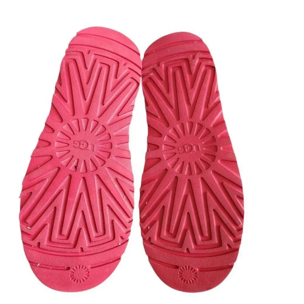UGG Boots‎ Womens 9 Clear Mini Sherpa Waterproof Ankle Logo Outerwear Snow
